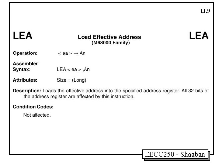 II. 9 EECC 250 - Shaaban 