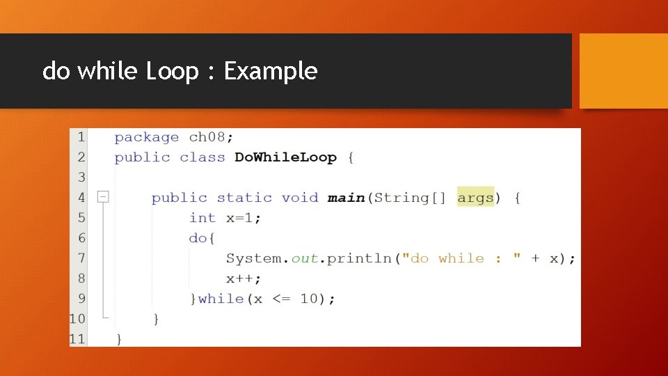 do while Loop : Example 