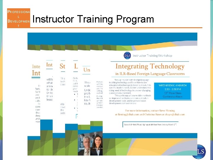 PROFESSIONA L DEVELOPMEN T Instructor Training Program 