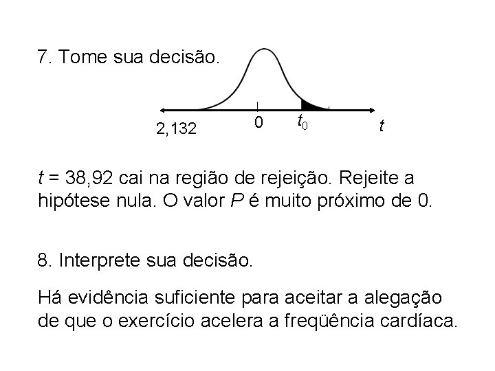 7. Tome sua decisão. 2, 132 0 t t = 38, 92 cai na