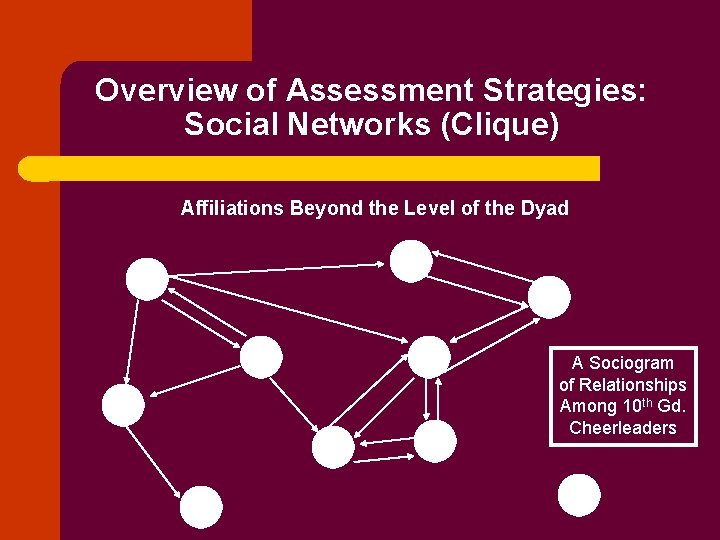 Overview of Assessment Strategies: Social Networks (Clique) Affiliations Beyond the Level of the Dyad