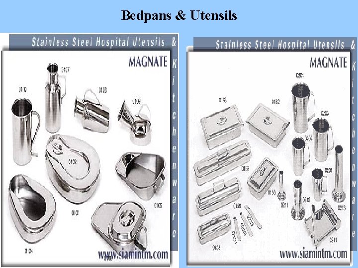 Bedpans & Utensils 