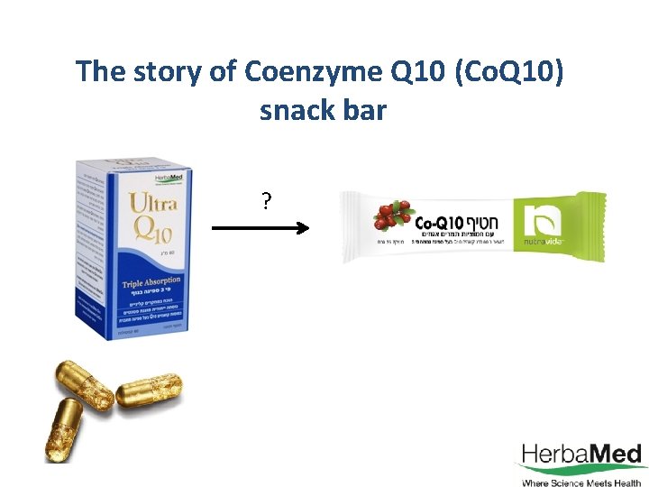 The story of Coenzyme Q 10 (Co. Q 10) snack bar ? 