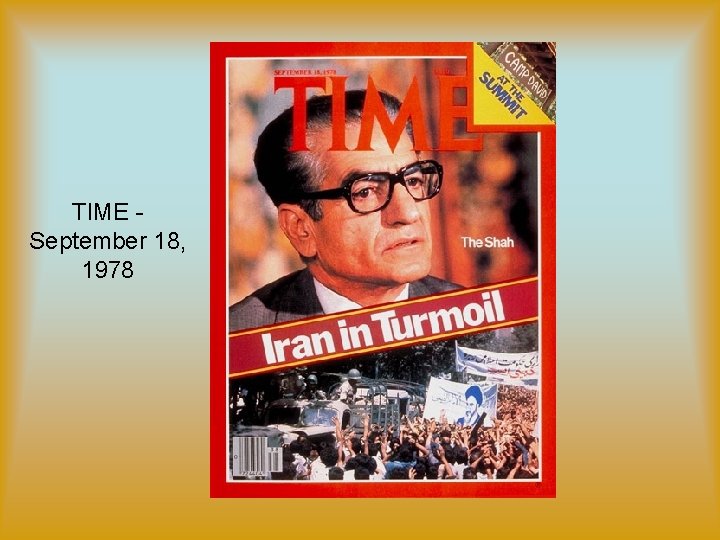 TIME September 18, 1978 TIME September 18, 1978