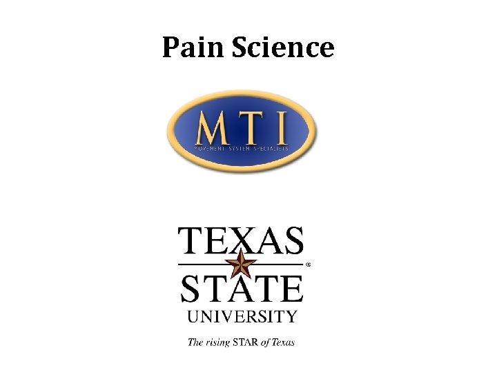 Pain Science 