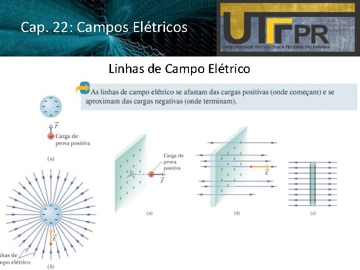 Cap. 22: Campos Elétricos Linhas de Campo Elétrico 