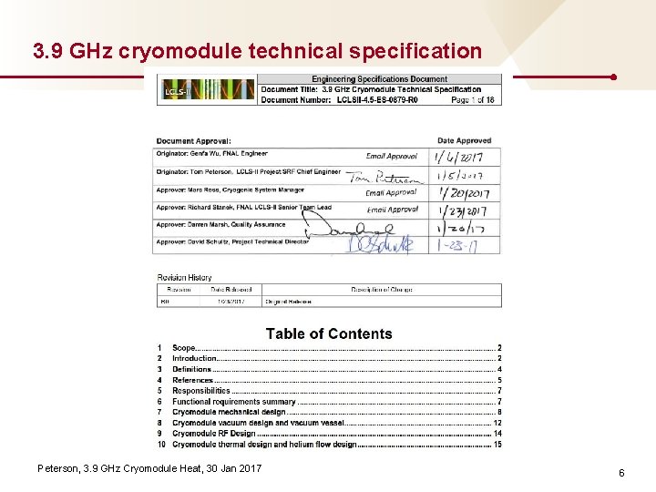 3. 9 GHz cryomodule technical specification Peterson, 3. 9 GHz Cryomodule Heat, 30 Jan