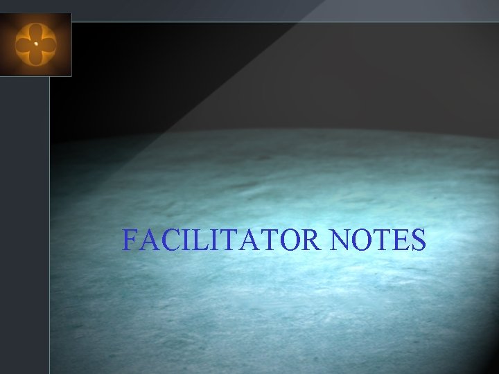 FACILITATOR NOTES 