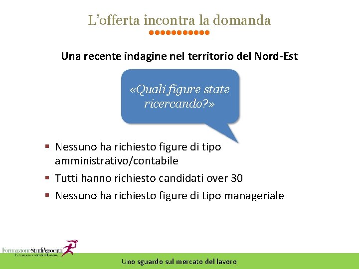 L’offerta incontra la domanda Una recente indagine nel territorio del Nord-Est «Quali figure state