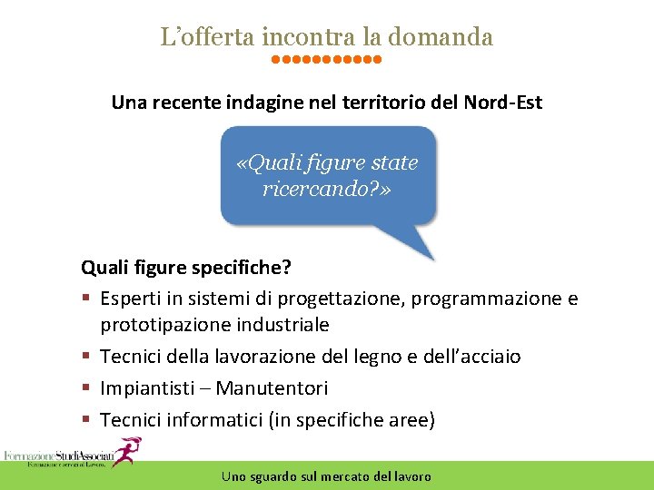 L’offerta incontra la domanda Una recente indagine nel territorio del Nord-Est «Quali figure state