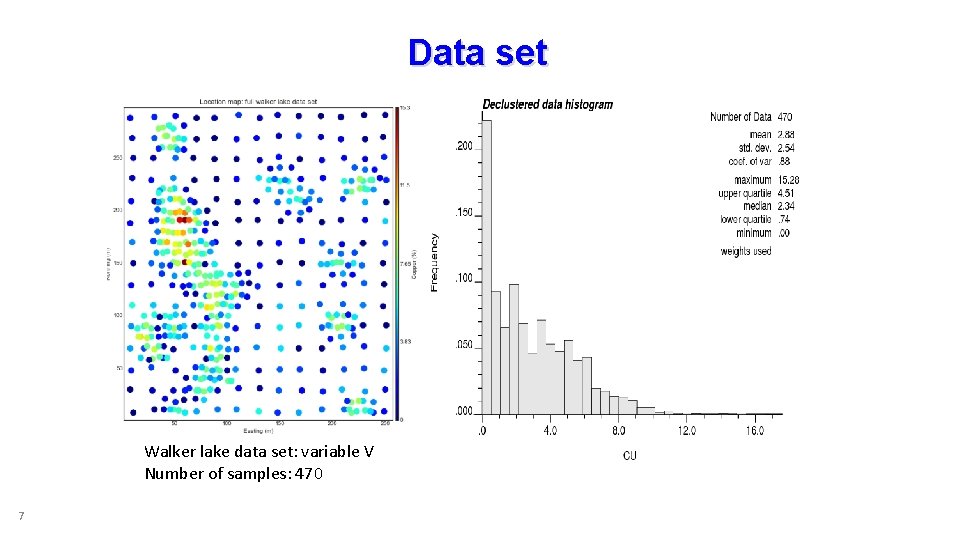 Data set Walker lake data set: variable V Number of samples: 470 7 