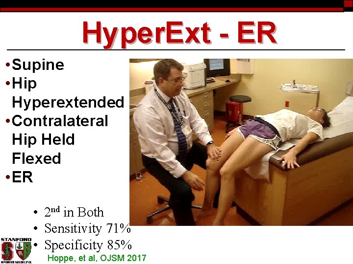 Hyper. Ext - ER • Supine • Hip Hyperextended • Contralateral Hip Held Flexed