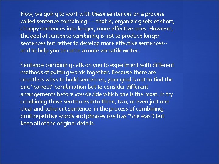 Process In A Sentence Grammar Review and Extension Subjects Verbs and The