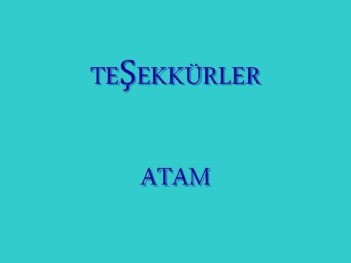 TEŞEKKÜRLER ATAM 