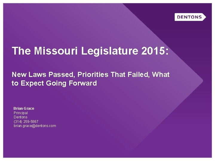 The Missouri Legislature 2015: New Laws Passed, Priorities That Failed, What to Expect Going