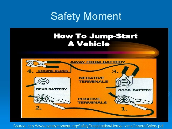 Safety Moment Source: http: //www. safetymoment. org/Safety. Presentation/Home. General. Safety. pdf 