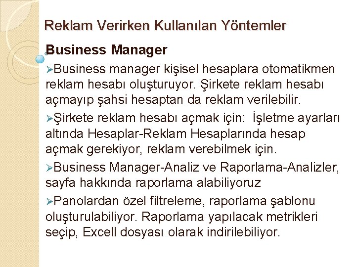 Reklam Verirken Kullanılan Yöntemler Business Manager ØBusiness manager kişisel hesaplara otomatikmen reklam hesabı oluşturuyor. Reklam Verirken Kullanılan Yöntemler Business Manager ØBusiness manager kişisel hesaplara otomatikmen reklam hesabı oluşturuyor.