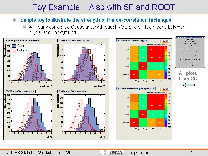 – Toy Example – Also with SF and ROOT – Simple toy to illustrate