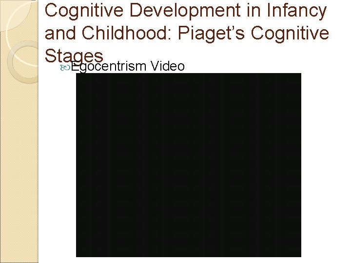 Cognitive Development in Infancy and Childhood: Piaget’s Cognitive Stages Egocentrism Video 