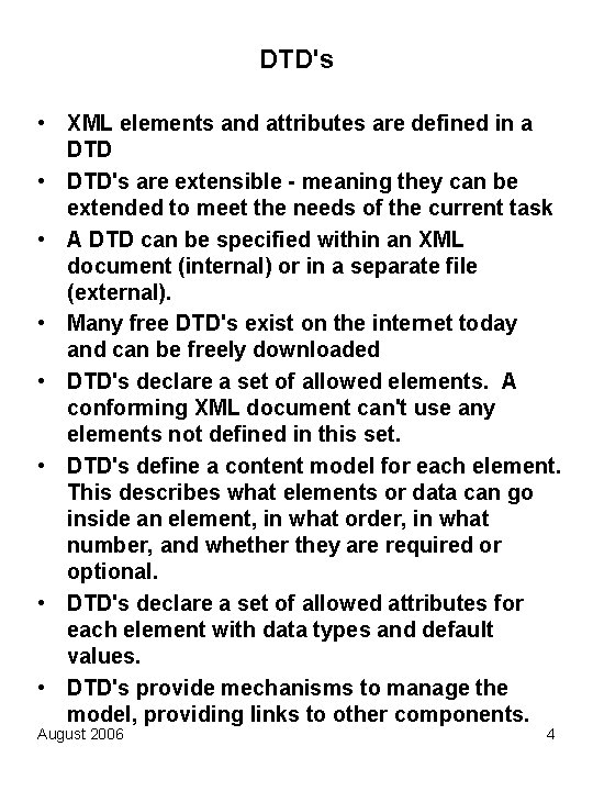 Chapter 4 Quality Control with Schemas Learning XML