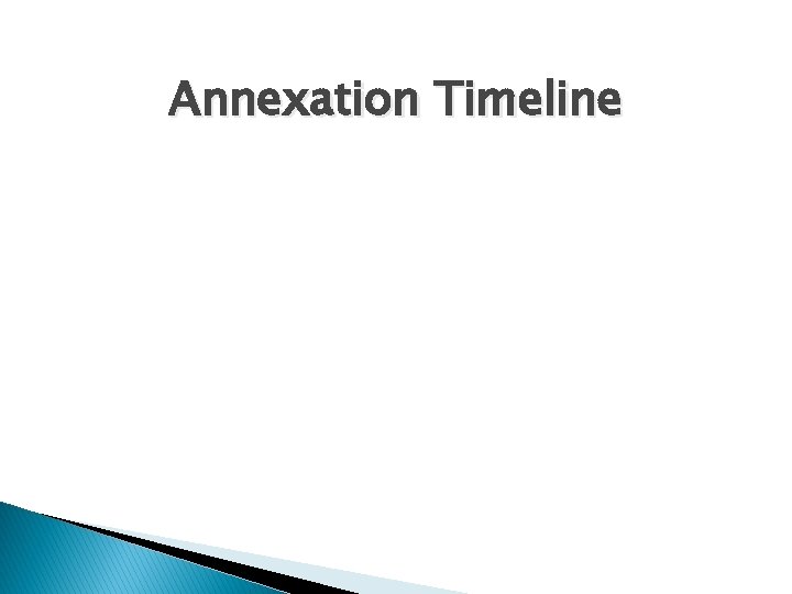 Annexation Timeline 