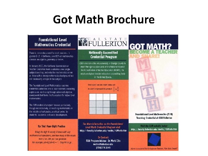 Got Math Brochure 