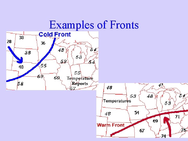 Examples of Fronts 