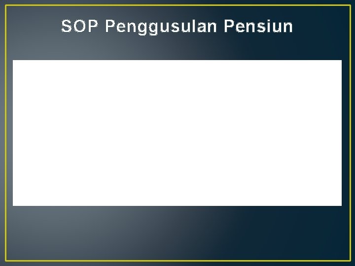 SOP Penggusulan Pensiun 