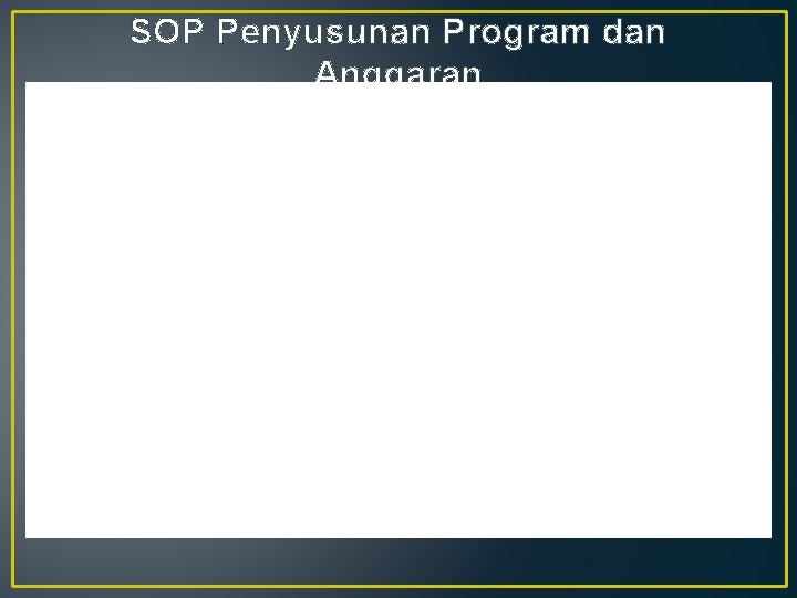 SOP Penyusunan Program dan Anggaran 