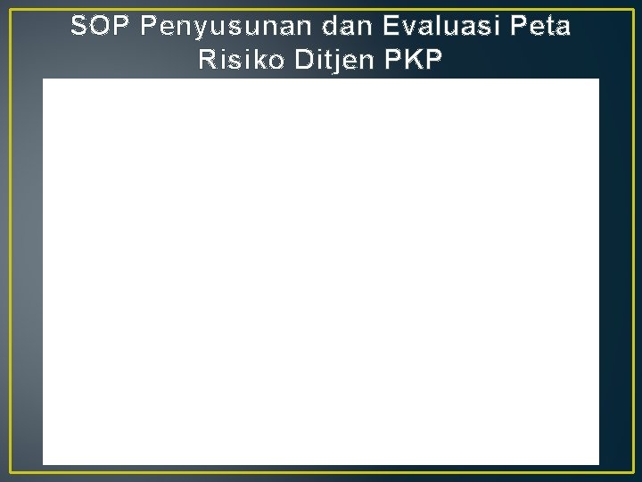 SOP Penyusunan dan Evaluasi Peta Risiko Ditjen PKP 