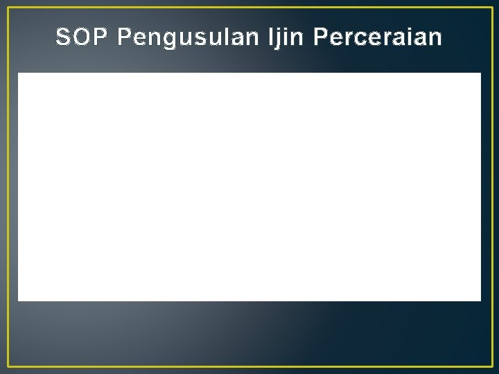 SOP Pengusulan Ijin Perceraian 