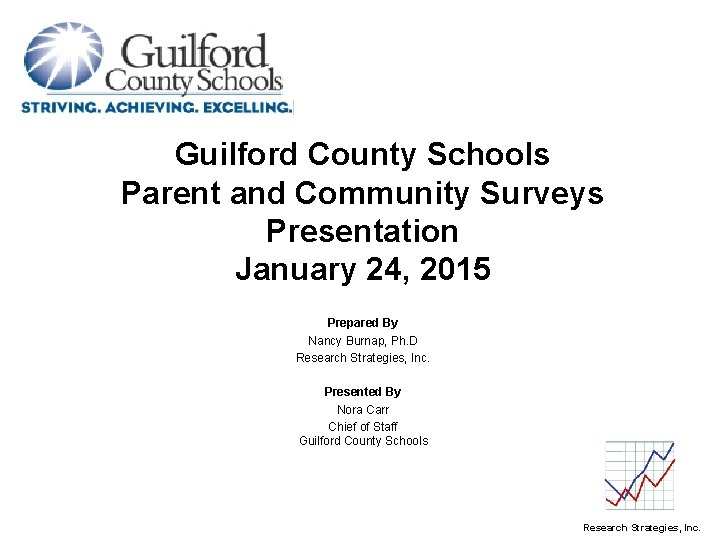 Guilford County Schools Parent and Community Surveys Presentation January 24, 2015 Prepared By Nancy