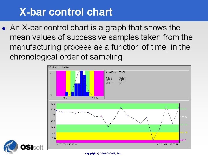X-bar control chart l An X-bar control chart is a graph that shows the
