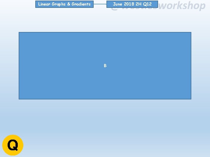 @westiesworkshop June 2018 2 H Q 12 Linear Graphs & Gradients B 