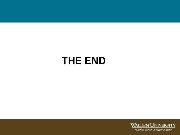 THE END THE END