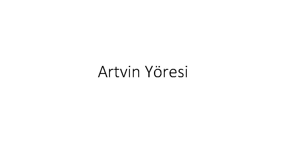 Artvin Yöresi 