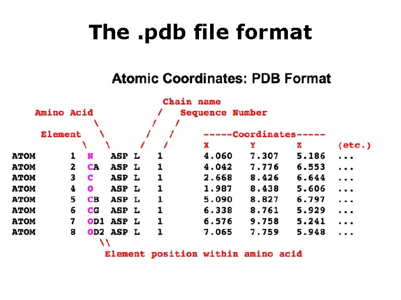 The. pdb file format 