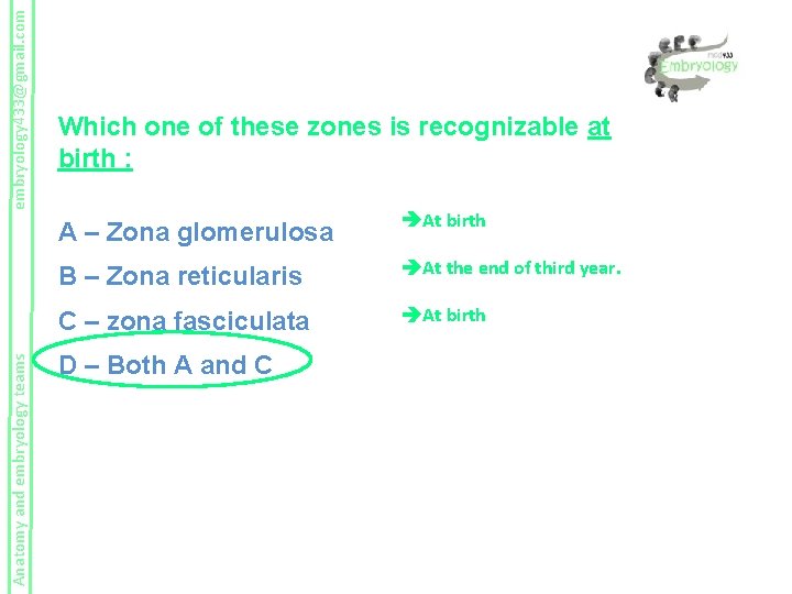 embryology 433@gmail. com Anatomy and embryology teams Which one of these zones is recognizable