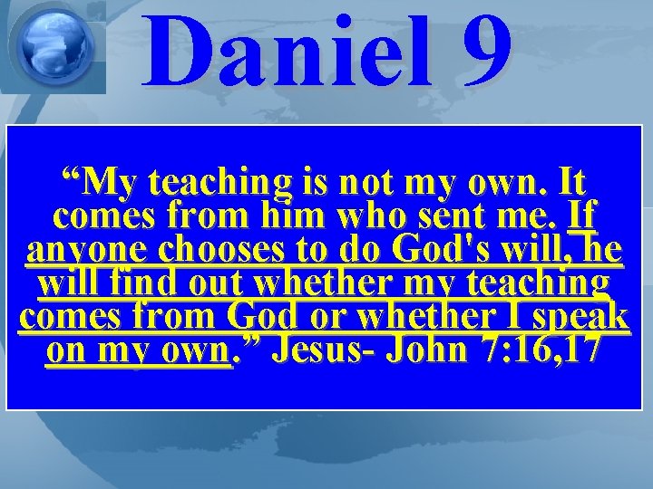 Daniel 9 From the issuing of a decree to rebuild “My. Jerusalem teaching Until