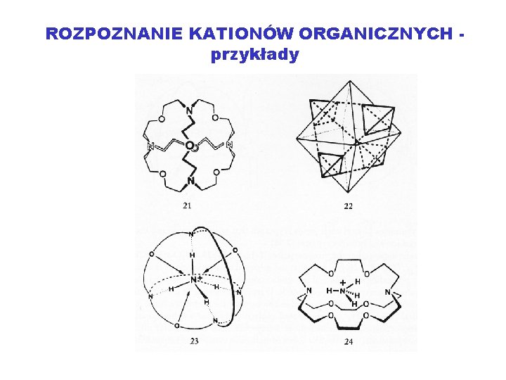 ROZPOZNANIE KATIONÓW ORGANICZNYCH przykłady 