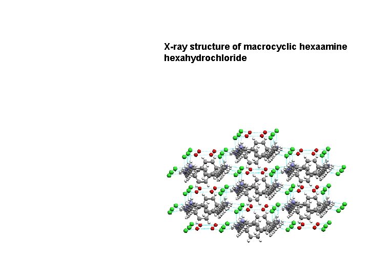 X-ray structure of macrocyclic hexaamine hexahydrochloride 
