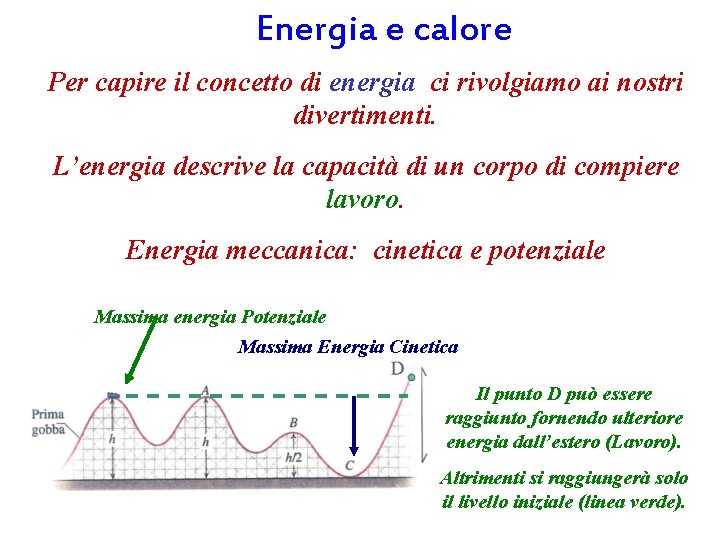 Energia e calore Per capire il concetto di energia ci rivolgiamo ai nostri divertimenti.