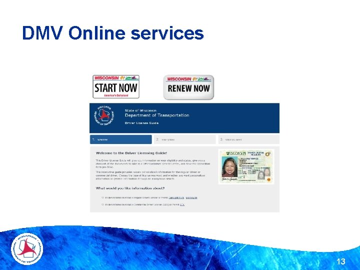 DMV Online services 13 