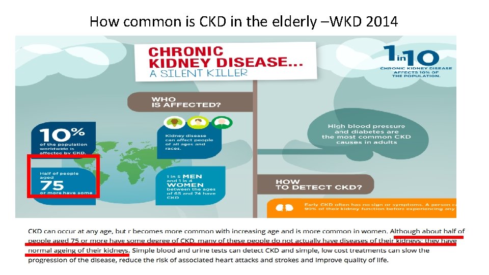 How common is CKD in the elderly –WKD 2014 