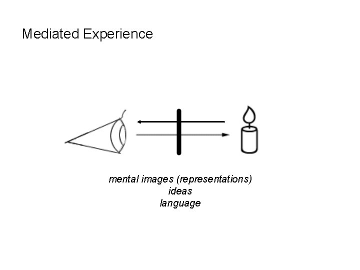 Mediated Experience mental images (representations) ideas language 