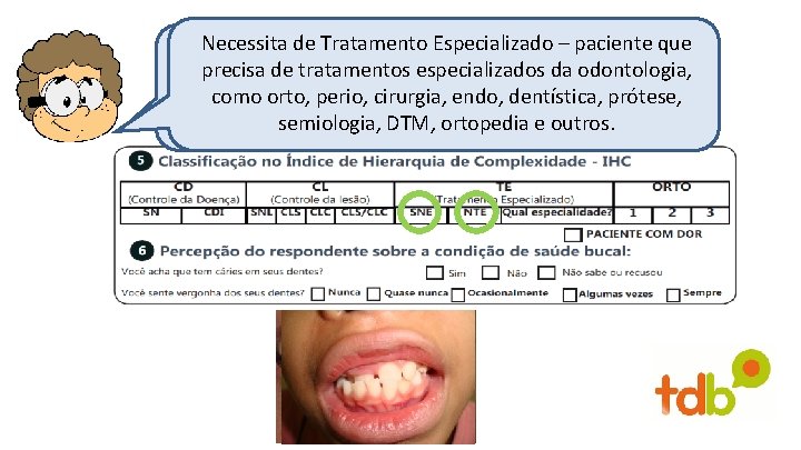 de Tratamento Especializado – paciente que Sem. Necessita Necessidade de Tratamento precisa de tratamentos