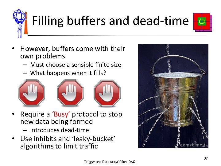 Filling buffers and dead-time • However, buffers come with their own problems – Must