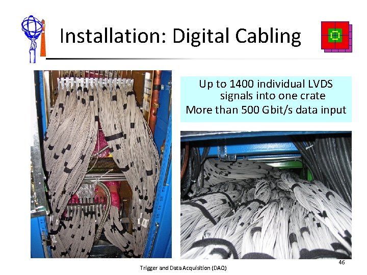Installation: Digital Cabling Up to 1400 individual LVDS signals into one crate More than
