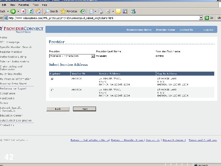 EDI Claims Link/Batch submissions l l l 42 l The Collaborative can receive your