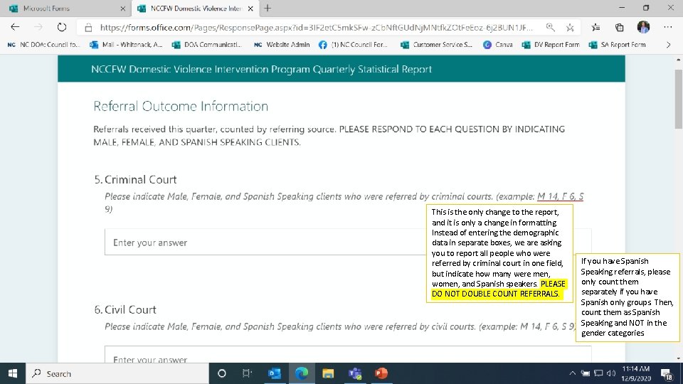 This is the only change to the report, and it is only a change